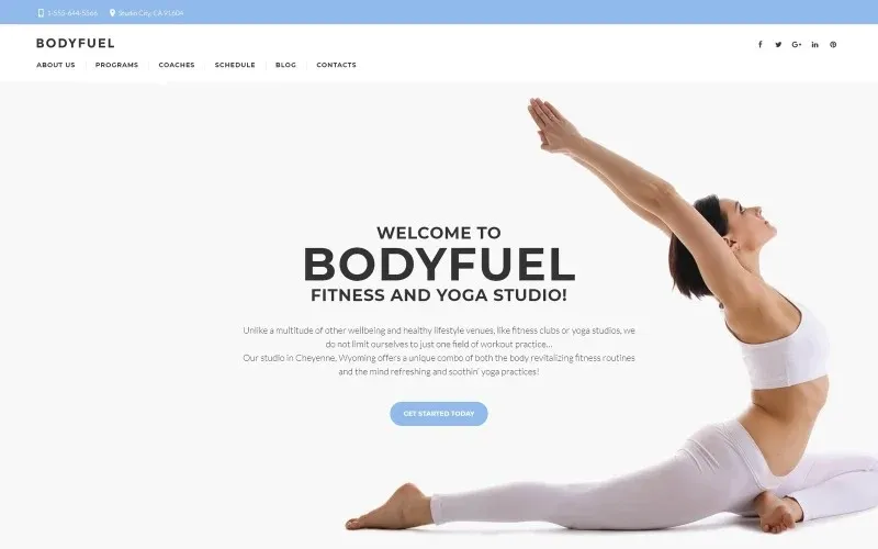 BodyFuel v1.0.0 – 健身和瑜伽WordPress主题