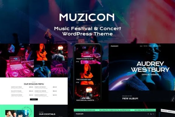 Muzicon v1.4.0 – 音乐节,音乐会,现代节日风格 WordPress 主题下载