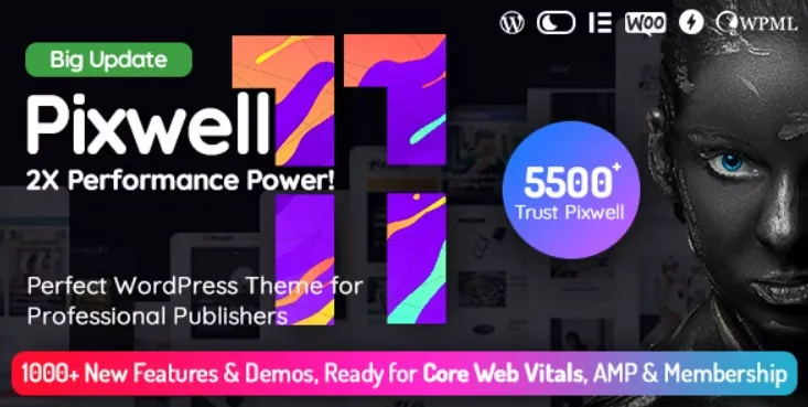 Pixwell v11.1 – WordPress现代杂志主题