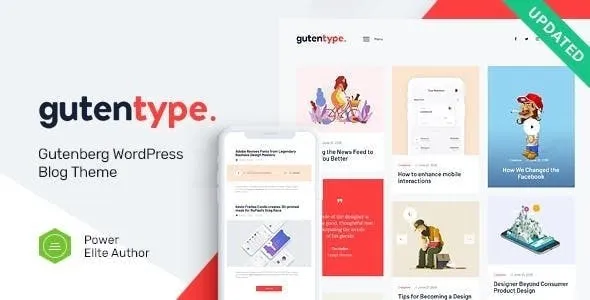 Gutentype v2.1.8 – 完全使用古腾堡编辑器的博客杂志WordPress主题