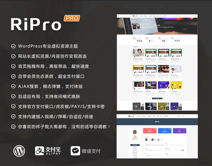 Ripro9.0免扩展二开版WordPress博客主题Ripro全解密无后门