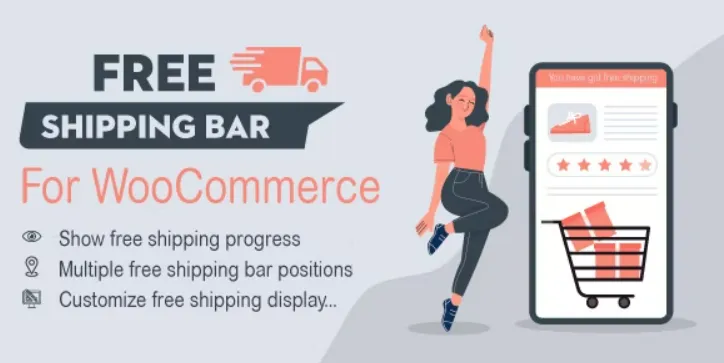 WooCommerce Free Shipping Bar v1.2.3 – Woocommerce包邮/免费送货/满减插件