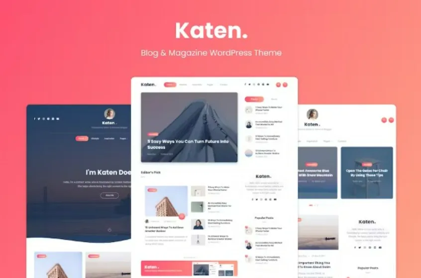 Katen v1.0.7 – WordPress博客杂志主题