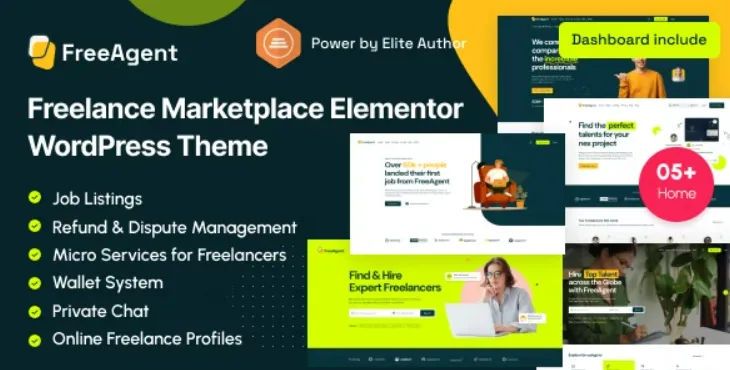 FreeAgent v2.0.4 – WordPress Elementor自由职业市场主题
