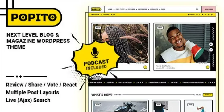 Popito v2.0.1 – WordPress 博客杂志/自媒体主题
