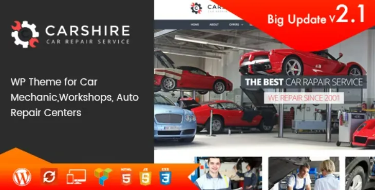 Car Shire v3.7 – 汽车机械&维修WordPress主题
