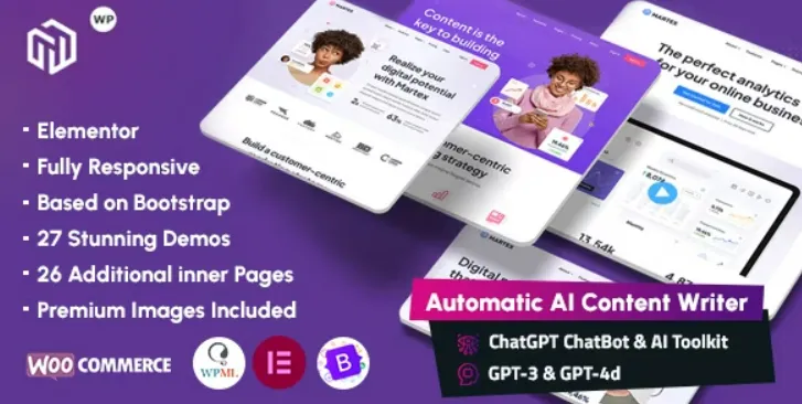 Martex v1.0.5 – WordPress人工智能软件官网落地页主题