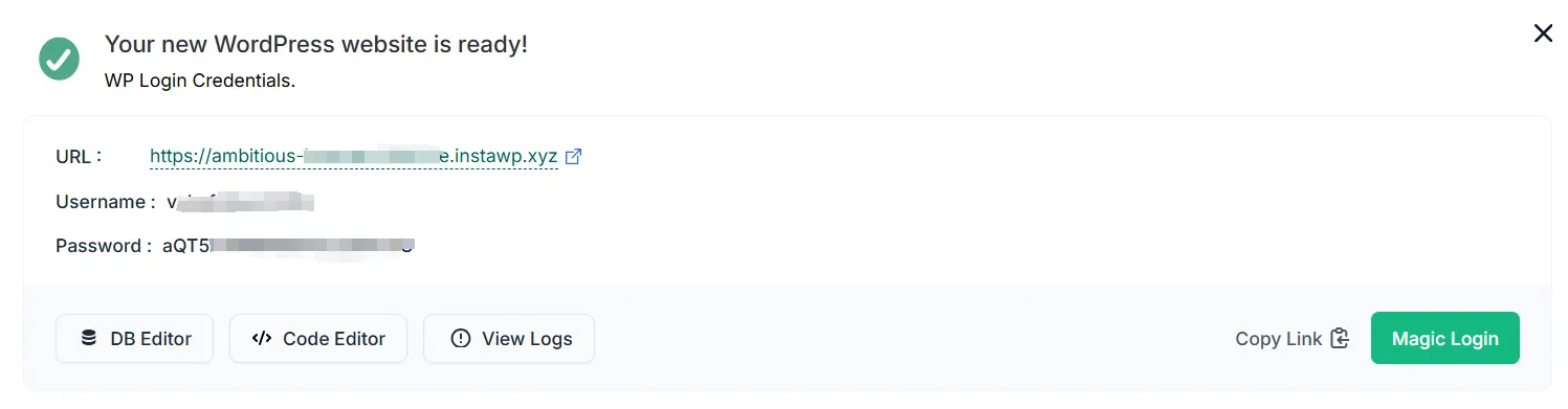 免费使用InstaWP搭建WordPress测试环境