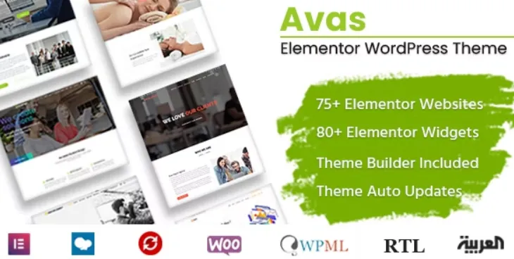Avas v6.5.8 – 75+可导入模板的响应式 WordPress 多用途主题[Nulled]
